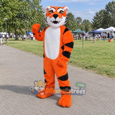 Orange Tiger Mascot Costume Orange Tiger Mascot Costume