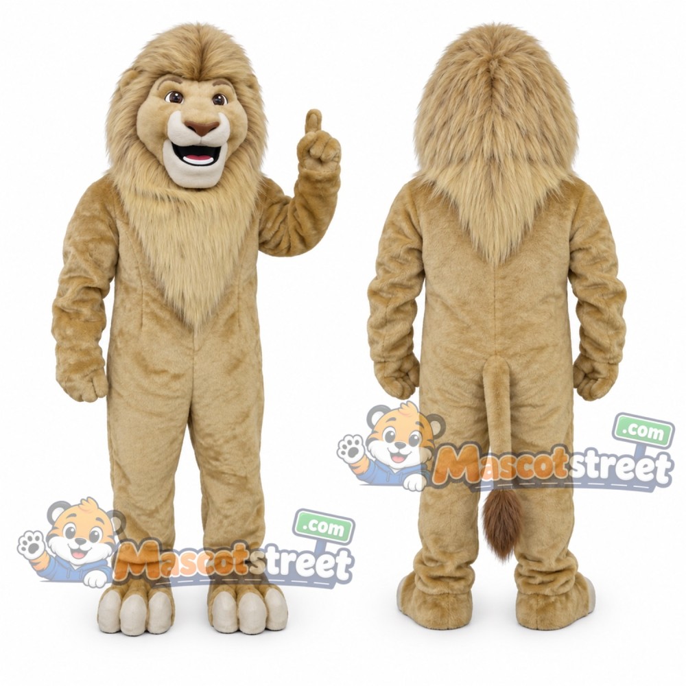 Tan Lion Mascot Costume Tan Lion Mascot Costume