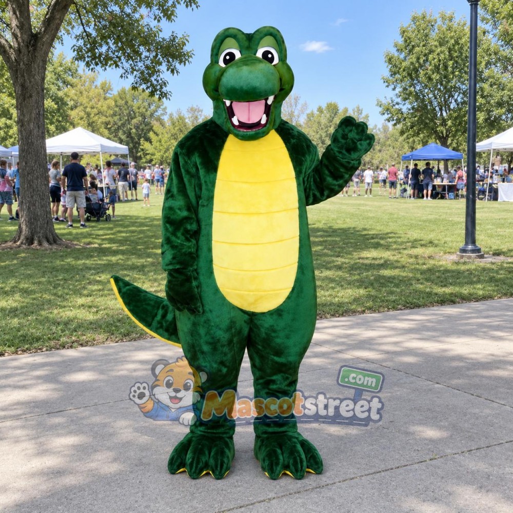Green Crocodile Mascot Costume Green Crocodile Mascot Costume