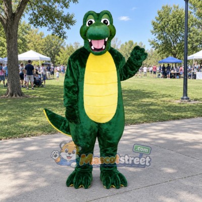 Green Crocodile Mascot Costume Green Crocodile Mascot Costume