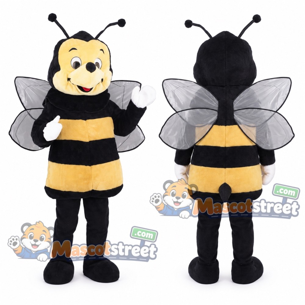 Yellow and Black Bee Mascot Costume Yellow and Black Bee Mascot Costume