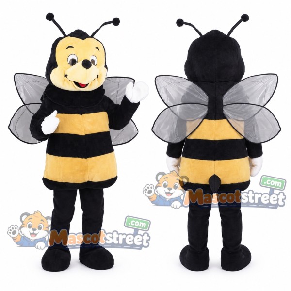 Yellow and Black Bee Mascot Costume