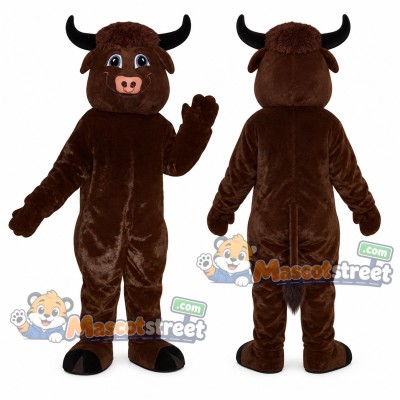 Brown Bull Mascot Costume Brown Bull Mascot Costume