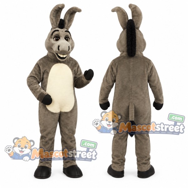 Gray Donkey Mascot Costume