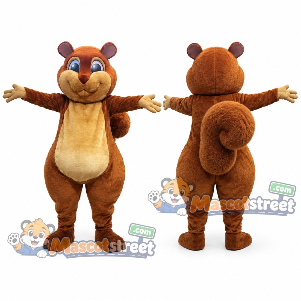 Brown Squirrel Mascot Costume Brown Squirrel Mascot Costume