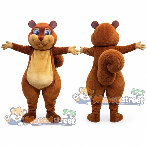Brown Squirrel Mascot Costume