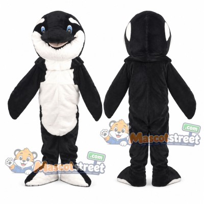 Black and White Orca Mascot Costume Black and White Orca Mascot Costume