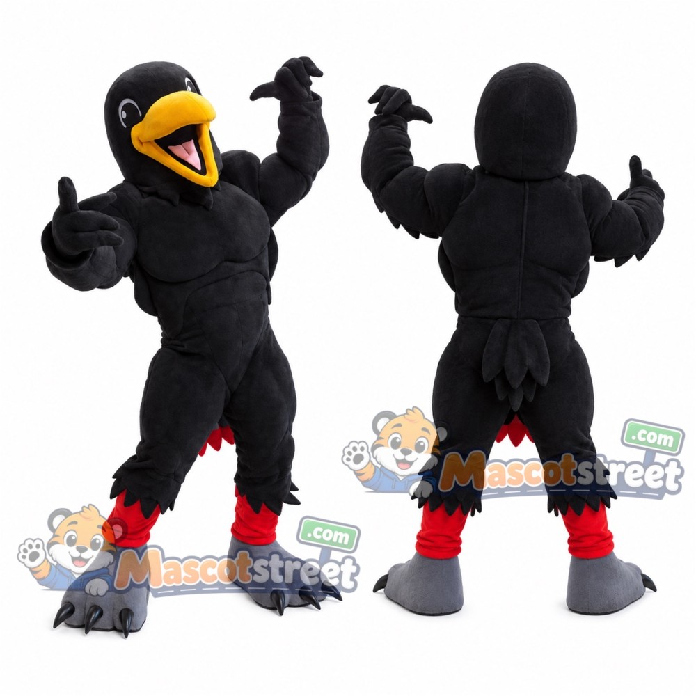 Black Raven Mascot Costume