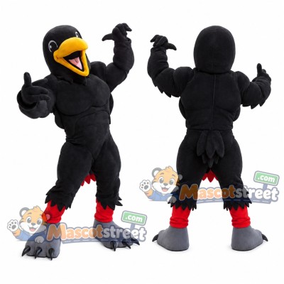 Black Raven Mascot Costume