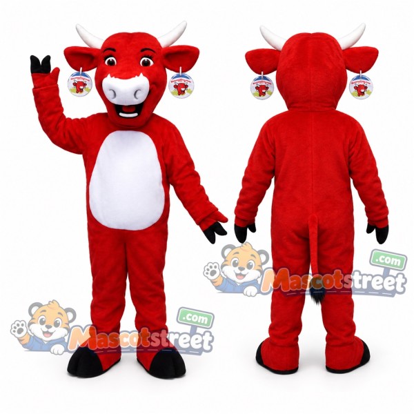 Red Cow Mascot Costume