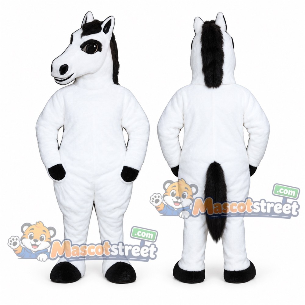 White Horse Mascot Costume White Horse Mascot Costume