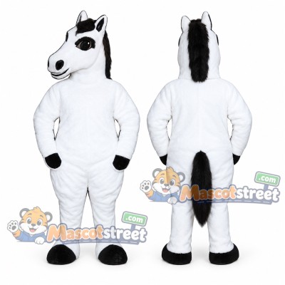 White Horse Mascot Costume White Horse Mascot Costume