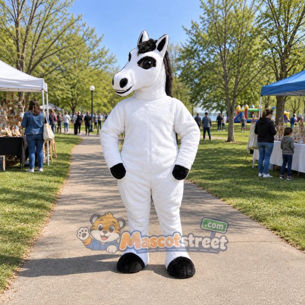 White Horse Mascot Costume