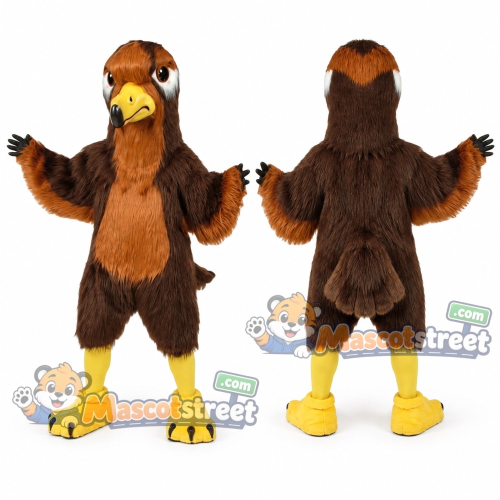 Brown Hawk Mascot Costume Brown Hawk Mascot Costume