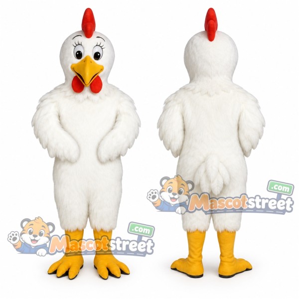 White Chicken Mascot Costume