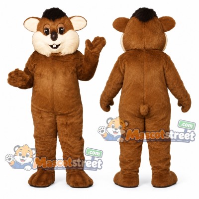 Brown Hamster Mascot Costume Brown Hamster Mascot Costume
