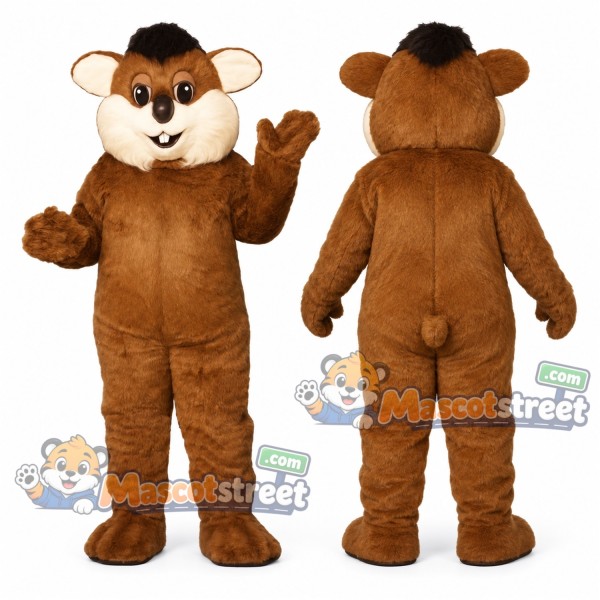 Brown Hamster Mascot Costume