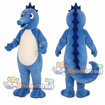 Blue Seahorse Mascot Costume Blue Seahorse Mascot Costume
