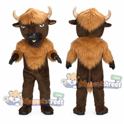 Brown Bull Mascot Costume