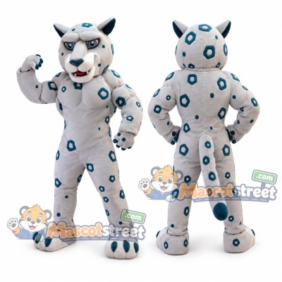 White Jaguar Mascot Costume White Jaguar Mascot Costume
