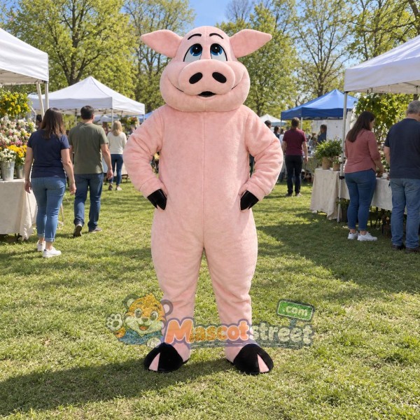 Pink Pig Mascot Costume