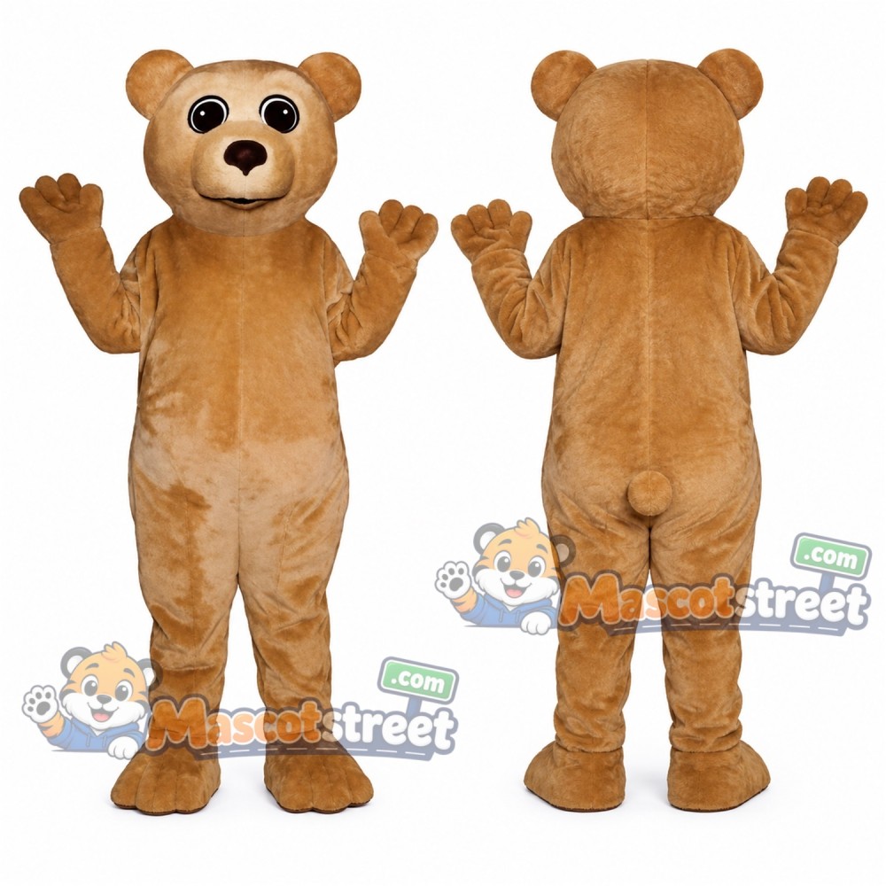 Tan Bear Mascot Costume