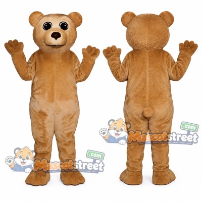 Tan Bear Mascot Costume