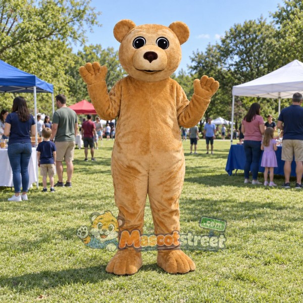 Tan Bear Mascot Costume