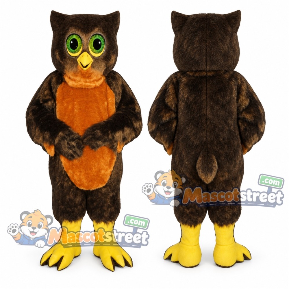 Brown Owl Mascot Costume Brown Owl Mascot Costume