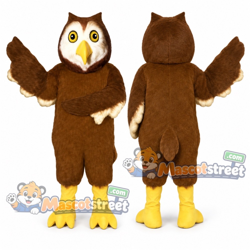 Brown Owl Mascot Costume Brown Owl Mascot Costume