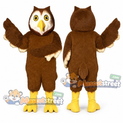 Brown Owl Mascot Costume Brown Owl Mascot Costume