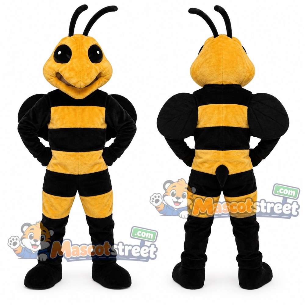 Yellow and Black Hornet Mascot Costume