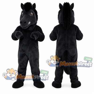 Black Horse Mascot Costume Black Horse Mascot Costume