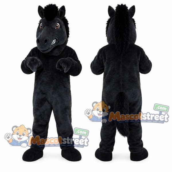 Black Horse Mascot Costume