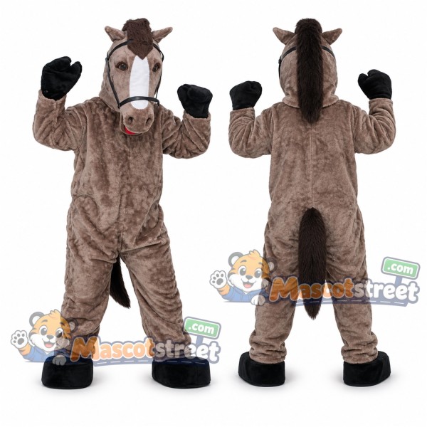 Gray Horse Mascot Costume