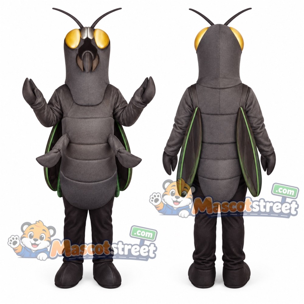 Gray Horsefly Mascot Costume