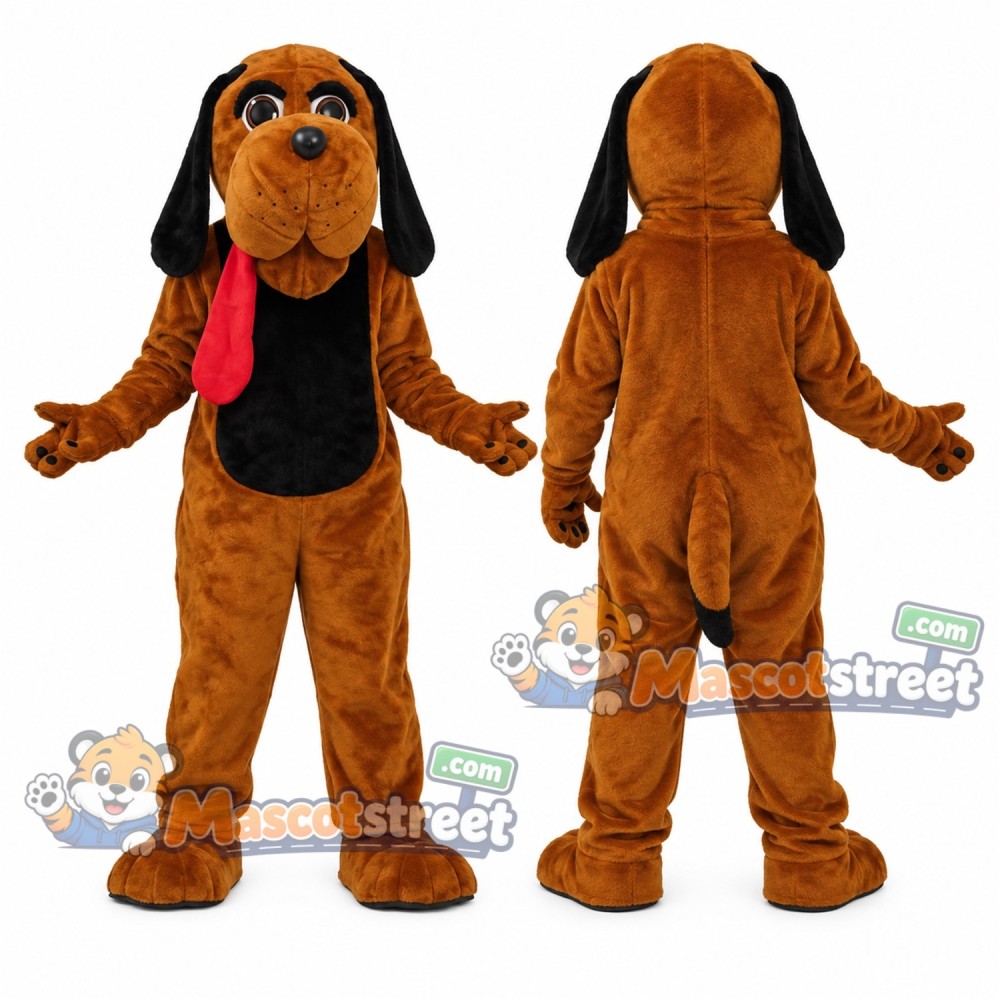 Brown Hound Mascot Costume Brown Hound Mascot Costume