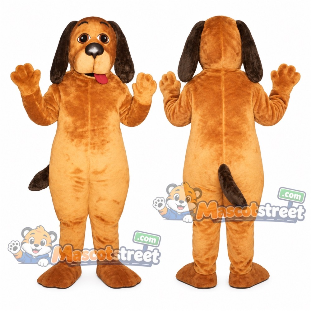 Tan Hound Mascot Costume Tan Hound Mascot Costume