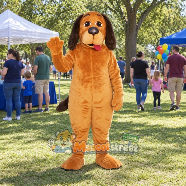 Tan Hound Mascot Costume