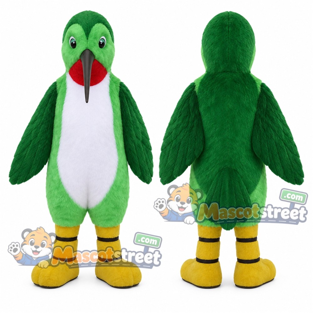 Green Hummingbird Mascot Costume Green Hummingbird Mascot Costume
