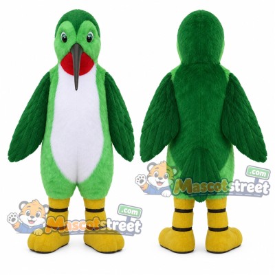 Green Hummingbird Mascot Costume Green Hummingbird Mascot Costume