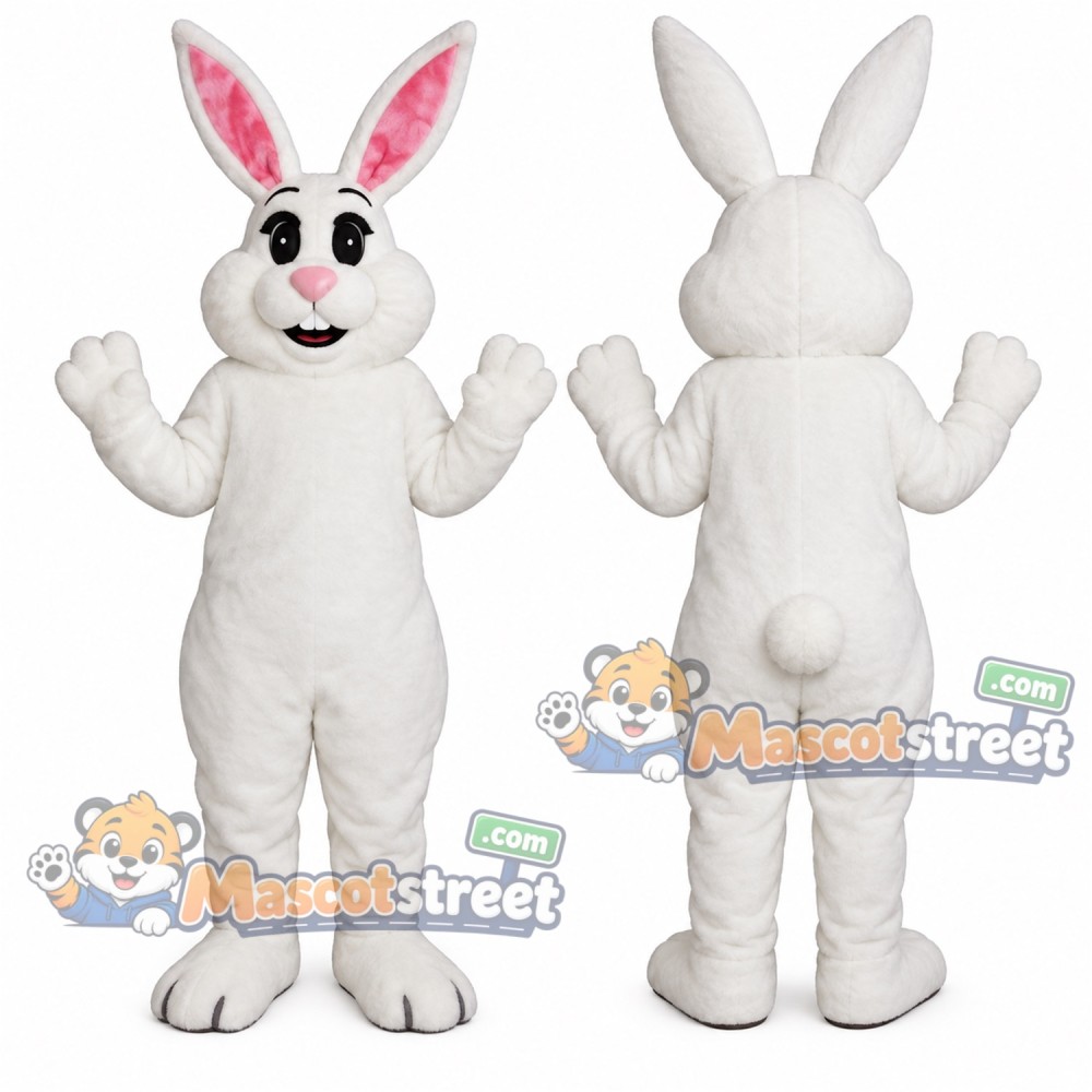 White Rabbit Mascot Costume White Rabbit Mascot Costume