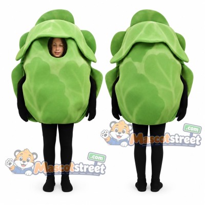 Green Lettuce Mascot Costume Green Lettuce Mascot Costume
