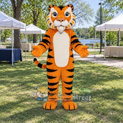 Orange Tiger Mascot Costume Orange Tiger Mascot Costume