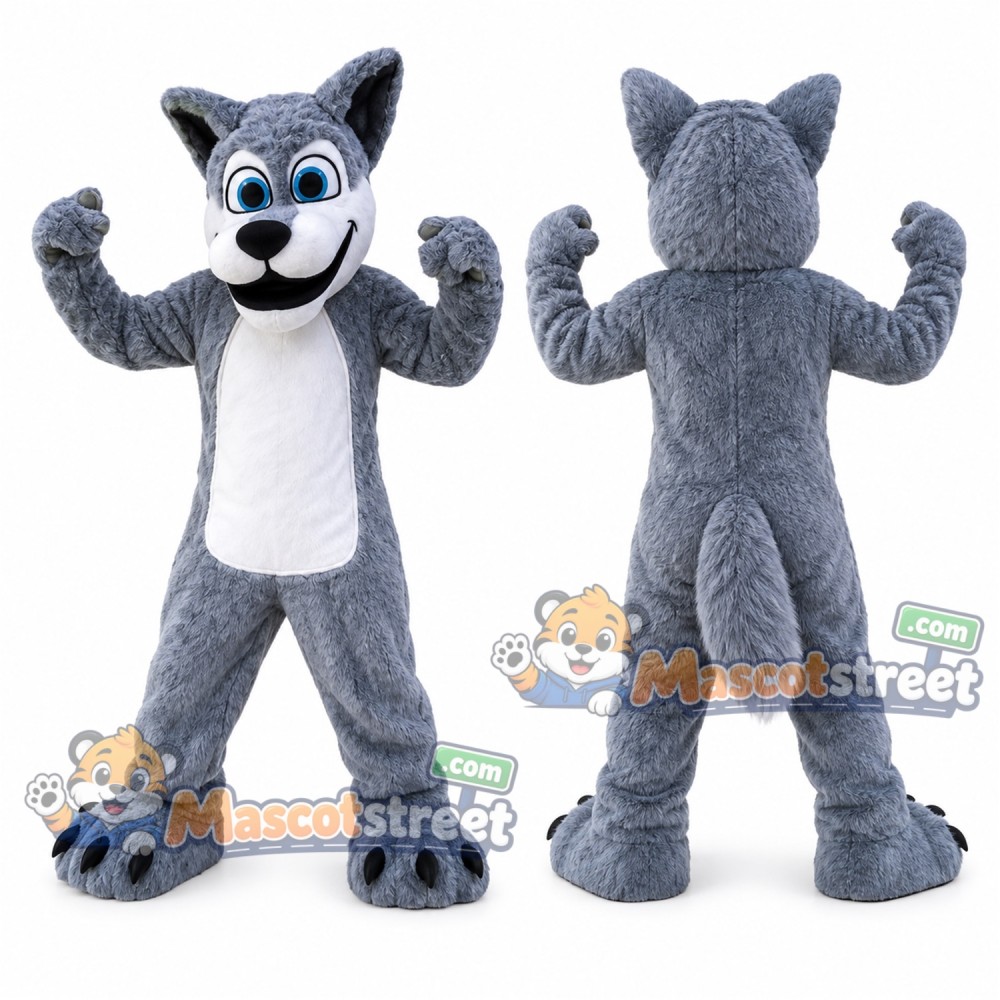 Gray Wolf Mascot Costume