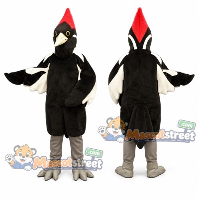 Black and White Woodpecker Mascot Costume