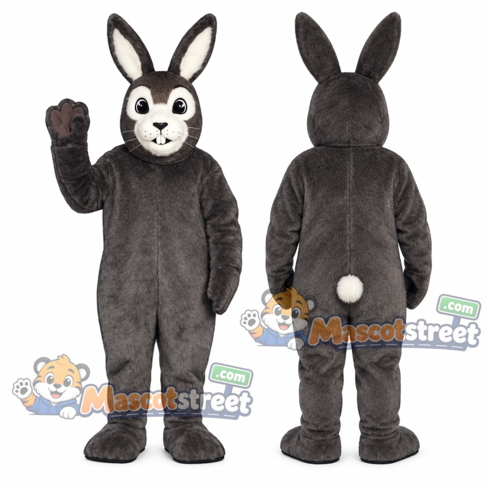 Gray Rabbit Mascot Costume Gray Rabbit Mascot Costume