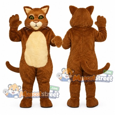 Brown Cat Mascot Costume Brown Cat Mascot Costume