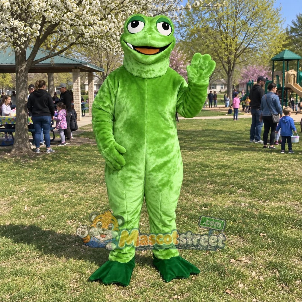 Green Frog Mascot Costume Green Frog Mascot Costume