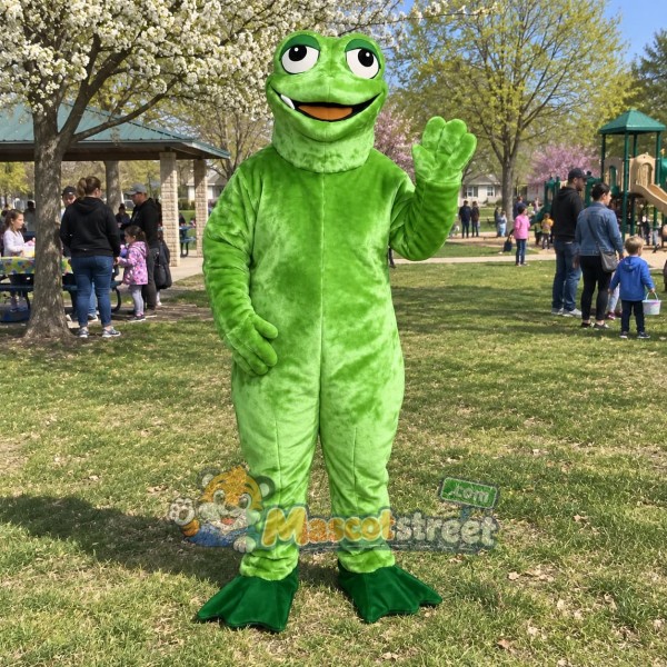 Green Frog Mascot Costume